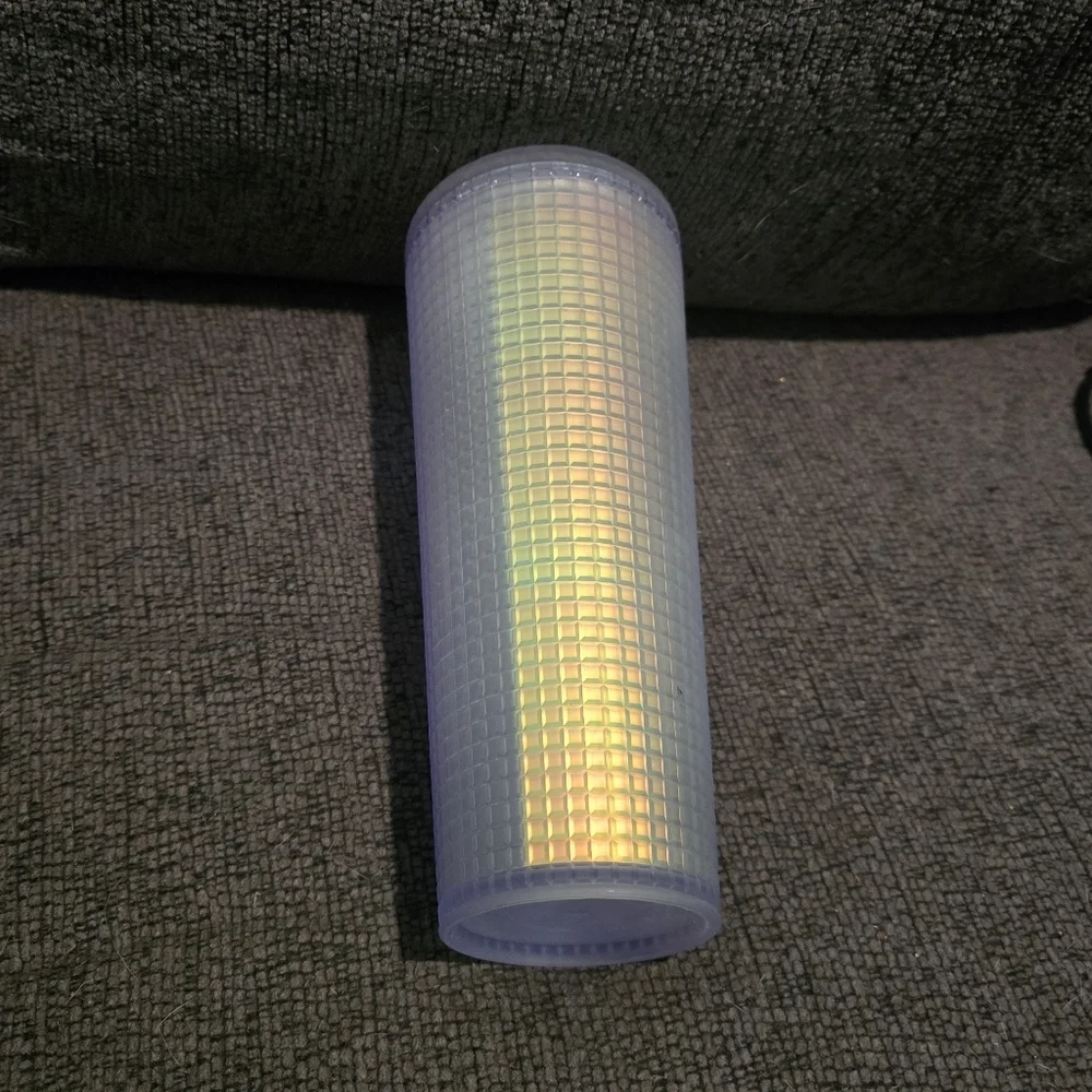 Starbucks | 2022 Iridescent Frost White Grid Tumbler